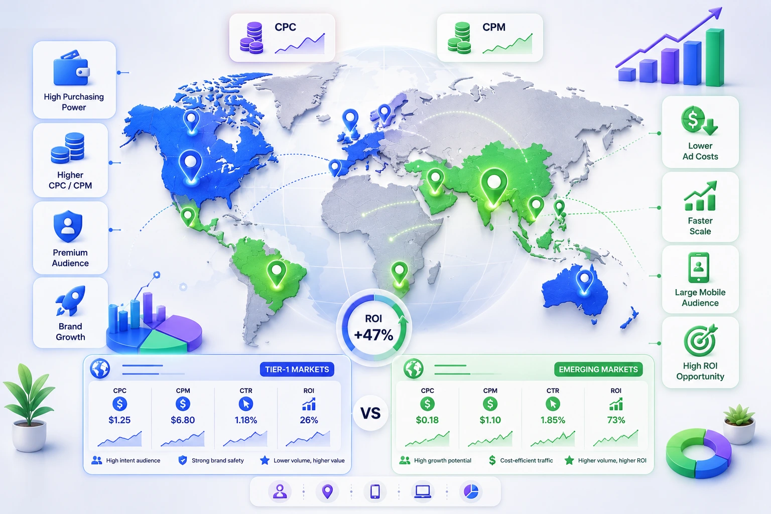Tier-1 vs Emerging Markets: Where to Spend